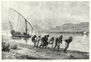 Bogsering av Dahabieh (gravyr) av English School