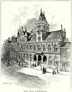 Rådhuset, Northampton (gravyr) av English School