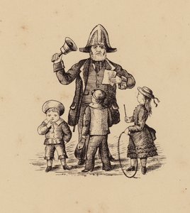 Stadsutropare och barn (litografi) av English School