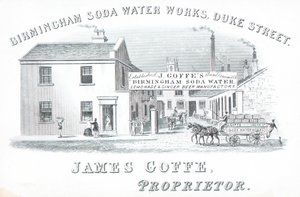 Handelskort, Birmingham Soda Water Works av English School
