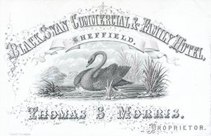 Handelskort, Black Swan Commercial & Family Hotel av English School