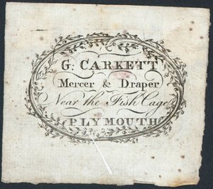 Handelskort, G Carkett av English School