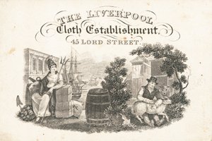 Handelskort, The Liverpool Cloth Establishment av English School