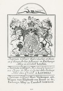 Byteskort för Thomas Collyer, Cornhill Haberdasher av English School