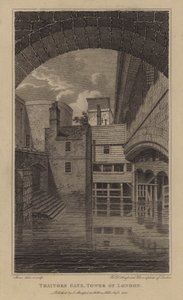 Förrädarens port, Londons torn (gravyr) av English School