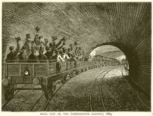 Provresa på tunnelbanan, 1863 av English School