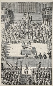 Rättegången mot Karl I den 4 januari 1649 av English School