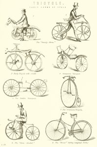 Trehjuling. Tidiga former av cykel av English School