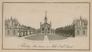 Trinity Alms hus i Mile End Road av English School