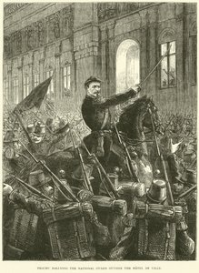 Trochu samlade nationalgardet utanför Hotel de Ville, oktober 1870 av English School