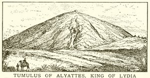 Tumulus av Alyattes, kung av Lydia av English School