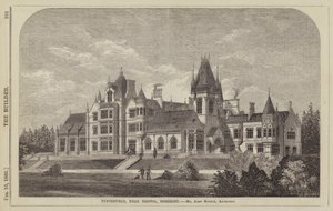 Tyntesfield, nära Bristol, Somerset, Mr John Norton, arkitekt (gravyr) av English School