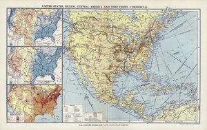 Förenta staterna, Mexiko, Centralamerika och Västindien, kommersiell (färglitografi) av English School