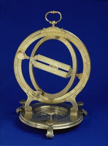Universal Equinoctian Standing Ring Dial, troligen tillverkad av Thomas Heath, ca 1730 (mässing)