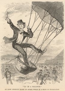 Upp i en ballong; En irländsk aeronaut gör en uppstigning i ett tillstånd av berusning av English School