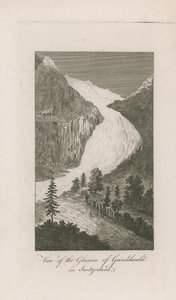Utsikt över glaciärerna i Grindelwald av English School