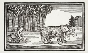Valentine och Orson, illustration från Chap-books of the artonde århundrade av John Ashton, pub. 1882 av English School