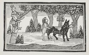 Valentine och Orson, illustration från Chap-books of the artonde århundrade av John Ashton, pub. 1882 av English School