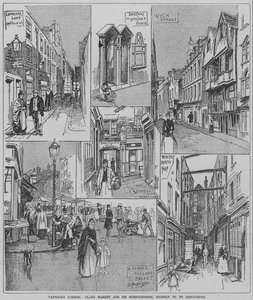 Vanishing London: Clare Market och dess omgivande gator strax före rivningen av English School