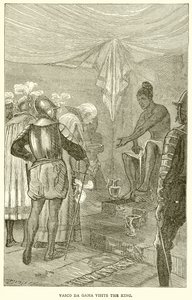 Vasco da Gama besöker kungen av English School