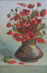 Vas med vallmo (chromolitho) av English School