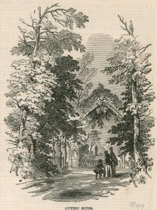 Vauxhall Gardens, London: De gotiska ruinerna av English School