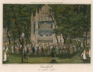 Vauxhall Gardens, London, på en galakväll av English School