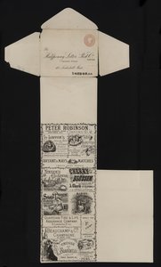 Viktorianska brevpapper från Halfpenny Letter Post Company, Leadenhall Street, London (litho) av English School