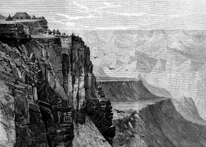 Utsikt från en punkt nära Kings House, från The British Expedition till Abessinien, 1868 av English School