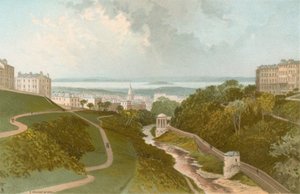 Utsikt från Dean Bridge - Edinburgh av English School