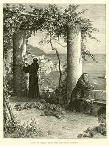 Utsikt över Amalfi från Capuchins Garden av English School