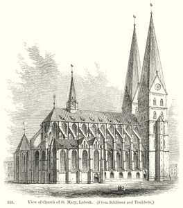 Ansicht der Kirche St. Marien, Lübeck von English School