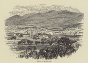 Utsikt över Keswick (gravyr) av English School