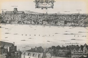 View of London av Wenceslaus Hollar, 1647 av English School