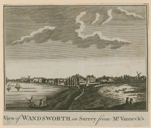 Utsikt över Wandsworth i Surrey från Mr Vannecks av English School