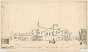Utsikt över Westminster Hall, Law Courts, etc., från nordväst av English School