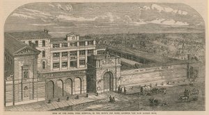 Utsikt över Royal Free Hospital i Grays Inn Road, som visar den nya Sussex Wing av English School