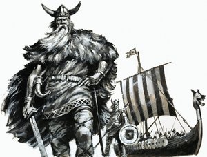 Vikinga och långskepp av English School