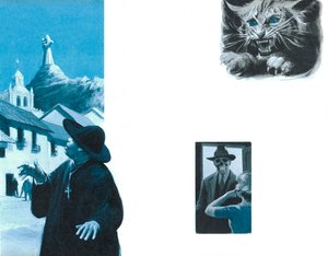 By besatt (färg litho) av English School