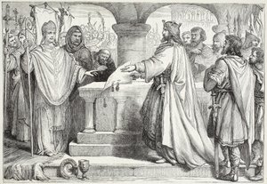 Karl den Stores besök hos påven, illustration från The History of Protestantism av James Aitken Wylie (1808-1890), pub. 1878 av English School
