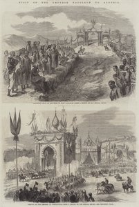 Kejsar Napoleons besök i Algeriet (gravyr) av English School
