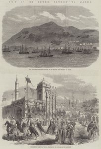 Kejsar Napoleons besök i Algeriet (gravyr) av English School