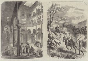 Besök av fransmännens kejsare i Algeriet (gravyr) av English School