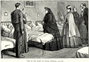 Besuch der Königin im Netley Hospital von English School