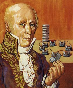 Volta och Galvani visade att elektricitet kunde produceras genom kemisk verkan av English School
