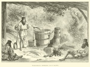 Wallachians destillerar plommonbrännvin av English School