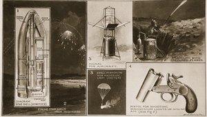 War Illuminations av olika slag som har bevisat sitt värde, från The Illustrated War News av English School