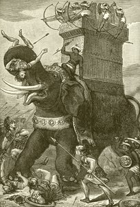 Krigselefant i kung Darius armé av English School