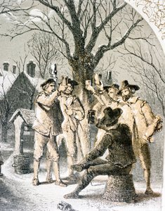 Wassailing the Apple Trees, 1840 av English School