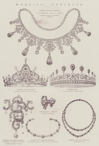 Bröllop av prinsessan Maud av Wales och prins Charles av Danmark (färg litho) av English School